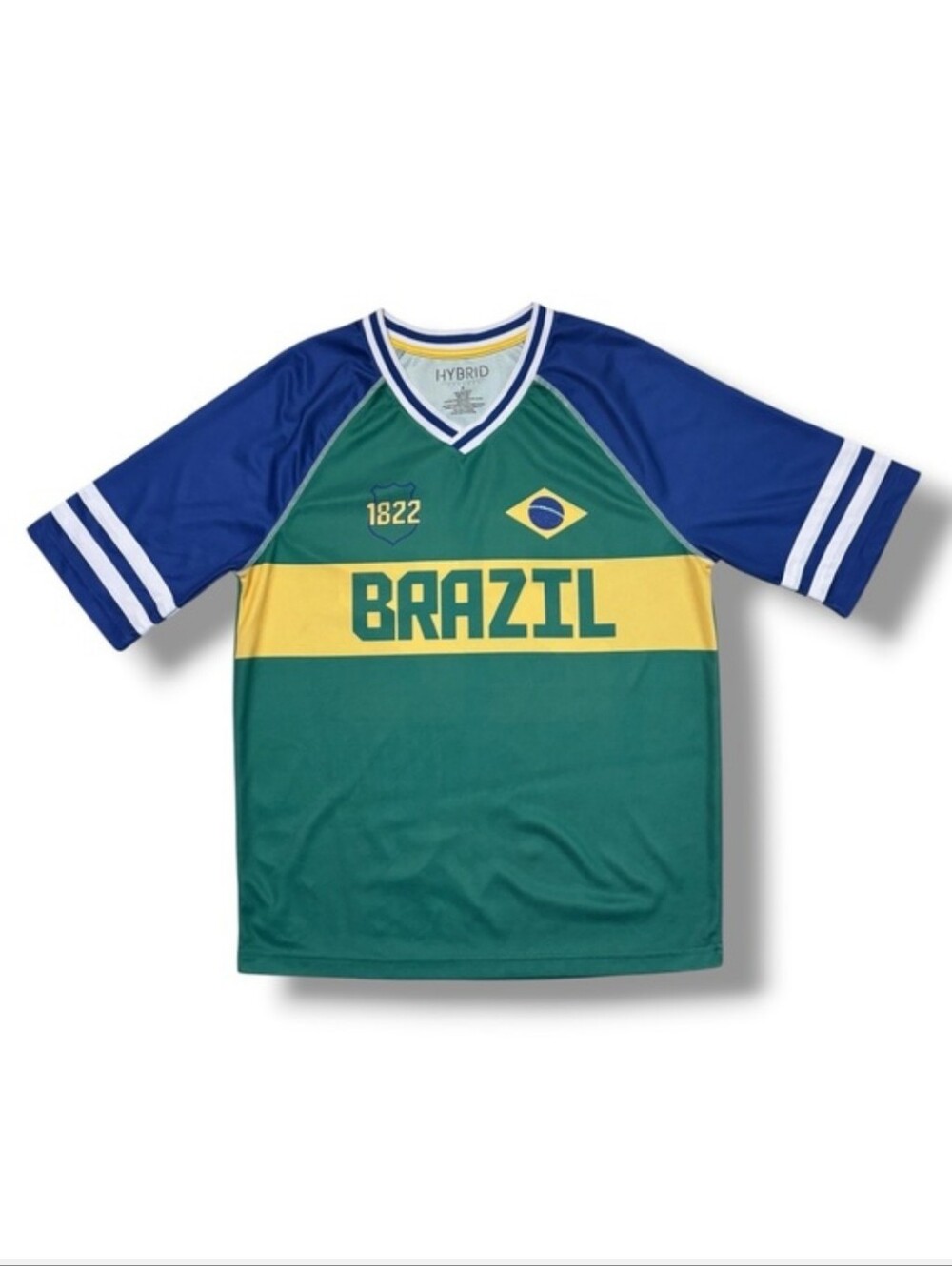 HYBRID APPAREL Vintage Style Brazil Soccer Football Fan Jersey Size Small